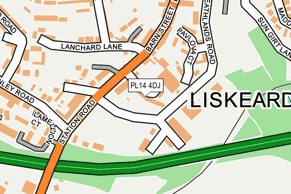 PL14 4DJ map - OS OpenMap – Local (Ordnance Survey)