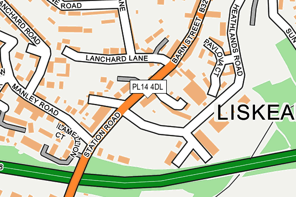 PL14 4DL map - OS OpenMap – Local (Ordnance Survey)