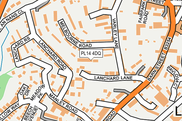 PL14 4DQ map - OS OpenMap – Local (Ordnance Survey)