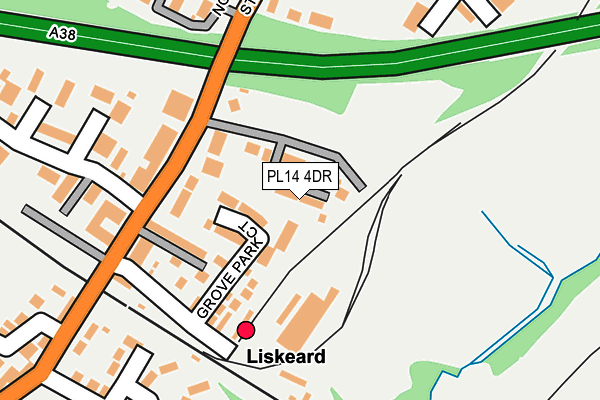 PL14 4DR map - OS OpenMap – Local (Ordnance Survey)