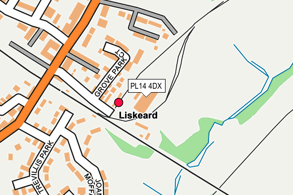 PL14 4DX map - OS OpenMap – Local (Ordnance Survey)