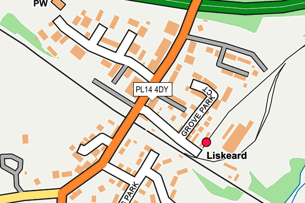PL14 4DY map - OS OpenMap – Local (Ordnance Survey)