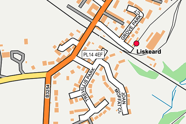 PL14 4EF map - OS OpenMap – Local (Ordnance Survey)