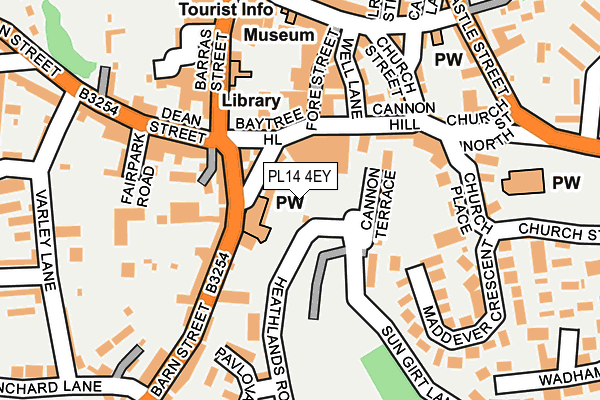 PL14 4EY map - OS OpenMap – Local (Ordnance Survey)