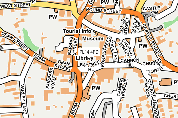 PL14 4FD map - OS OpenMap – Local (Ordnance Survey)