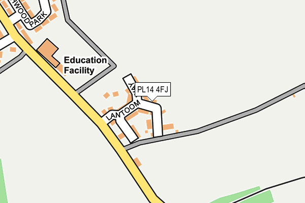 PL14 4FJ map - OS OpenMap – Local (Ordnance Survey)