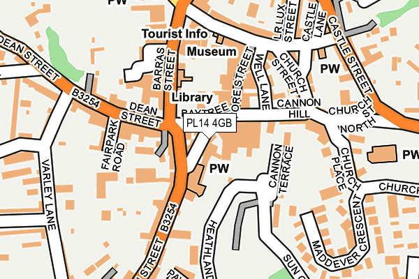 PL14 4GB map - OS OpenMap – Local (Ordnance Survey)