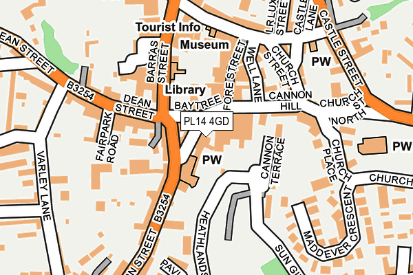 PL14 4GD map - OS OpenMap – Local (Ordnance Survey)