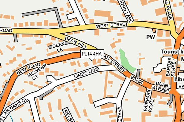 PL14 4HA map - OS OpenMap – Local (Ordnance Survey)