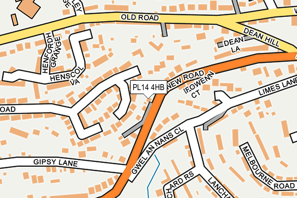 PL14 4HB map - OS OpenMap – Local (Ordnance Survey)