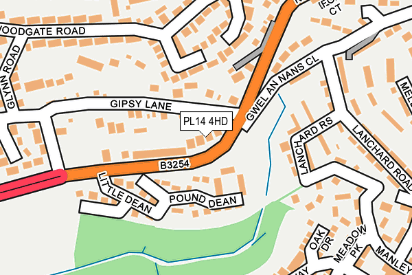 PL14 4HD map - OS OpenMap – Local (Ordnance Survey)