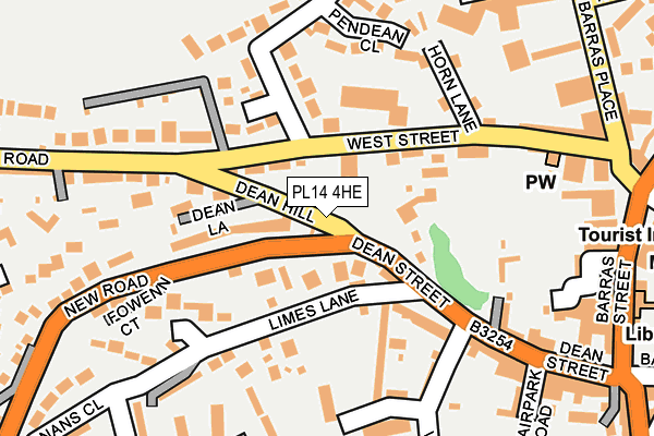 PL14 4HE map - OS OpenMap – Local (Ordnance Survey)