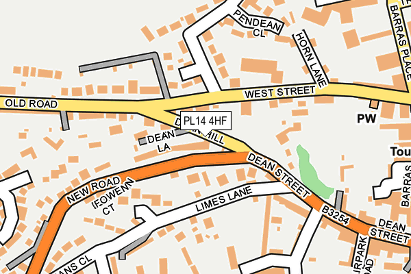 PL14 4HF map - OS OpenMap – Local (Ordnance Survey)