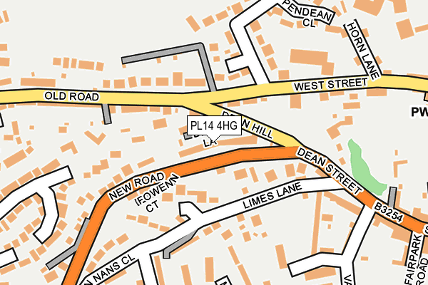 PL14 4HG map - OS OpenMap – Local (Ordnance Survey)