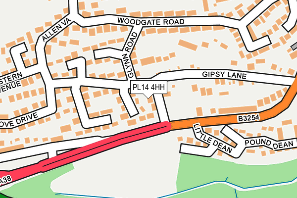 PL14 4HH map - OS OpenMap – Local (Ordnance Survey)