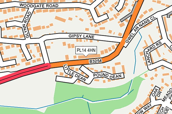 PL14 4HN map - OS OpenMap – Local (Ordnance Survey)