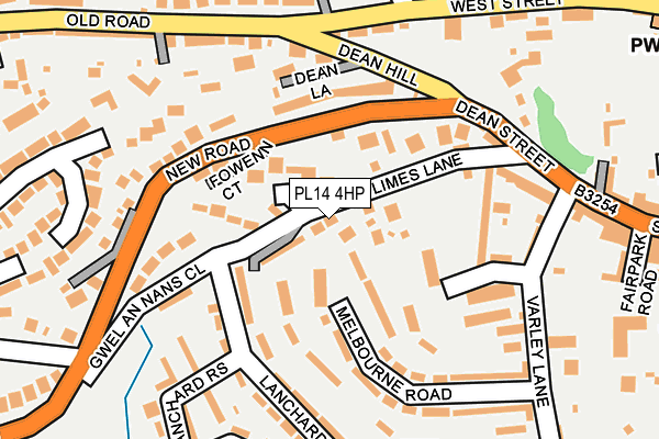 PL14 4HP map - OS OpenMap – Local (Ordnance Survey)