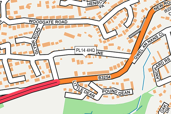 PL14 4HQ map - OS OpenMap – Local (Ordnance Survey)