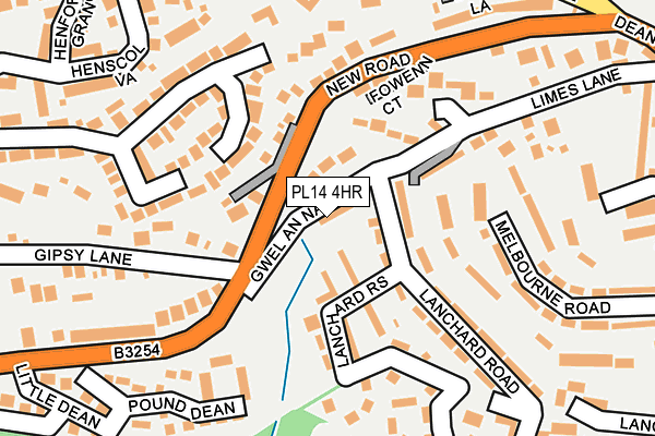 PL14 4HR map - OS OpenMap – Local (Ordnance Survey)