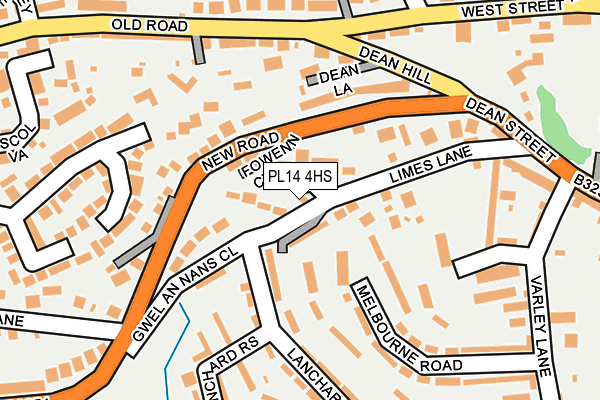 PL14 4HS map - OS OpenMap – Local (Ordnance Survey)