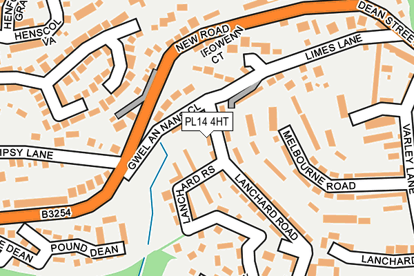 PL14 4HT map - OS OpenMap – Local (Ordnance Survey)