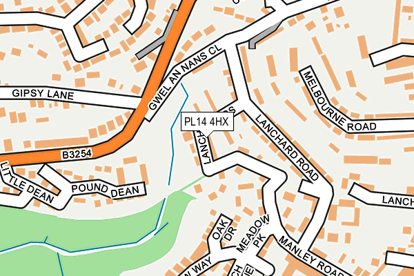 PL14 4HX map - OS OpenMap – Local (Ordnance Survey)