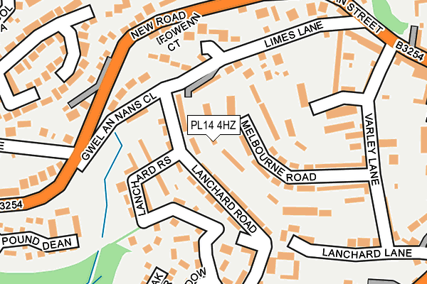 PL14 4HZ map - OS OpenMap – Local (Ordnance Survey)