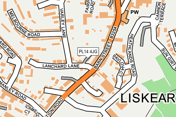 PL14 4JG map - OS OpenMap – Local (Ordnance Survey)