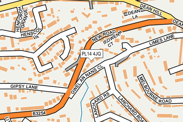 PL14 4JQ map - OS OpenMap – Local (Ordnance Survey)