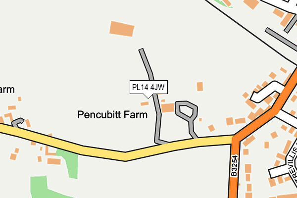 PL14 4JW map - OS OpenMap – Local (Ordnance Survey)