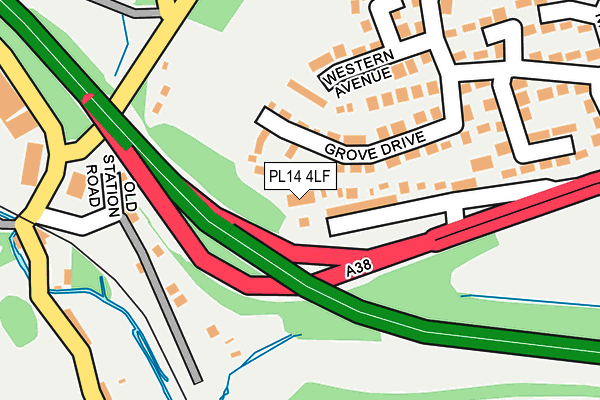 PL14 4LF map - OS OpenMap – Local (Ordnance Survey)