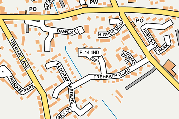 PL14 4ND map - OS OpenMap – Local (Ordnance Survey)