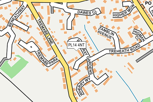 PL14 4NT map - OS OpenMap – Local (Ordnance Survey)