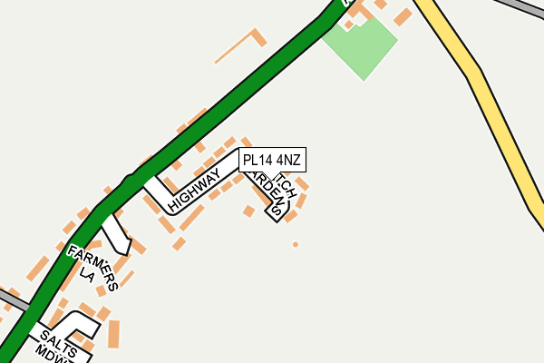 PL14 4NZ map - OS OpenMap – Local (Ordnance Survey)