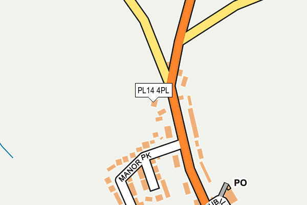 PL14 4PL map - OS OpenMap – Local (Ordnance Survey)