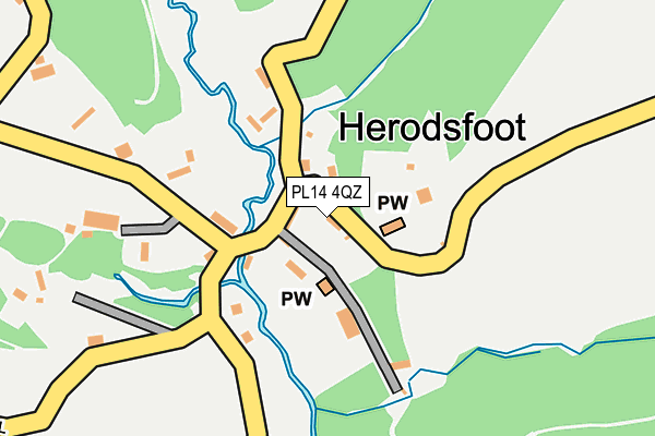 PL14 4QZ map - OS OpenMap – Local (Ordnance Survey)