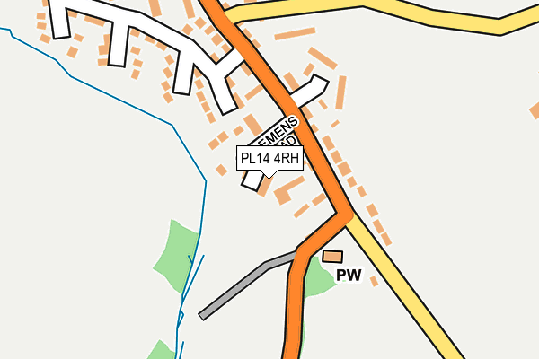 PL14 4RH map - OS OpenMap – Local (Ordnance Survey)