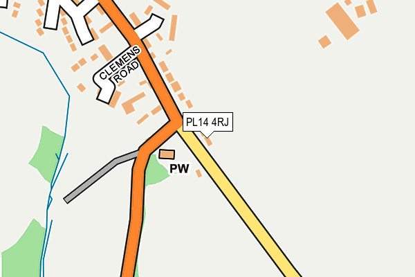 PL14 4RJ map - OS OpenMap – Local (Ordnance Survey)