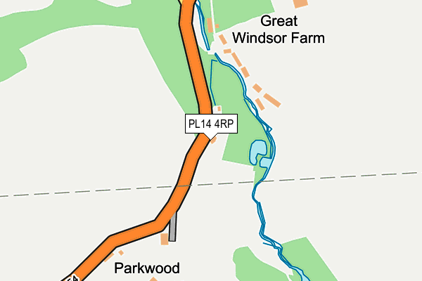 PL14 4RP map - OS OpenMap – Local (Ordnance Survey)