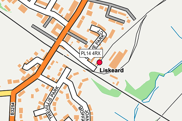 PL14 4RX map - OS OpenMap – Local (Ordnance Survey)