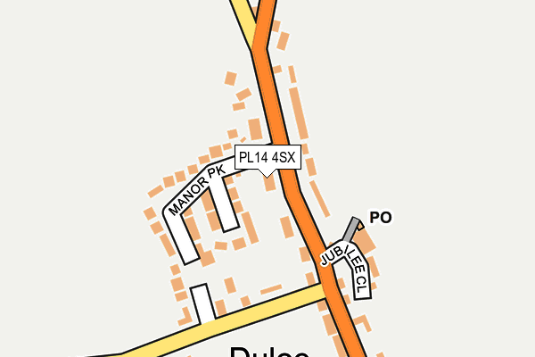 PL14 4SX map - OS OpenMap – Local (Ordnance Survey)