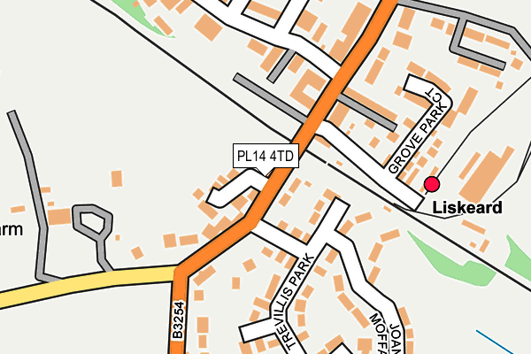 PL14 4TD map - OS OpenMap – Local (Ordnance Survey)