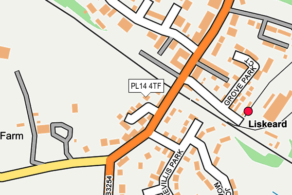 PL14 4TF map - OS OpenMap – Local (Ordnance Survey)