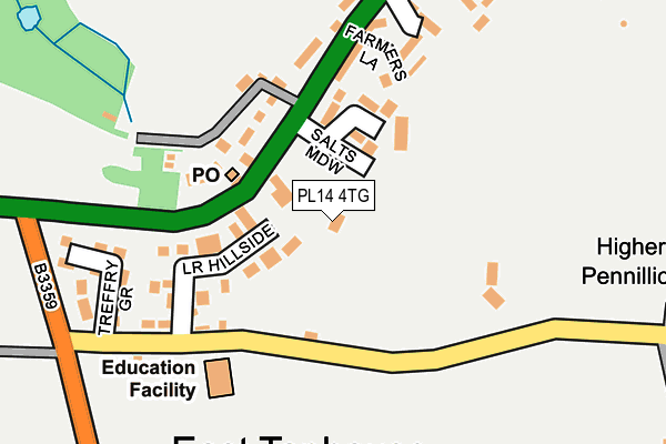 PL14 4TG map - OS OpenMap – Local (Ordnance Survey)