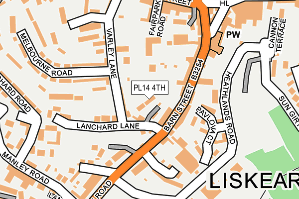 PL14 4TH map - OS OpenMap – Local (Ordnance Survey)