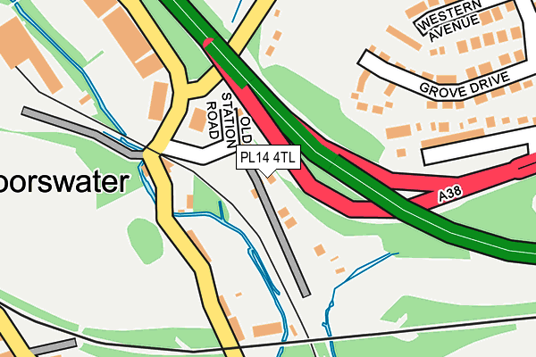 PL14 4TL map - OS OpenMap – Local (Ordnance Survey)