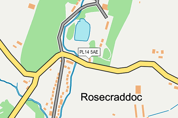 PL14 5AE map - OS OpenMap – Local (Ordnance Survey)