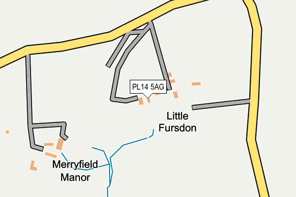 PL14 5AG map - OS OpenMap – Local (Ordnance Survey)