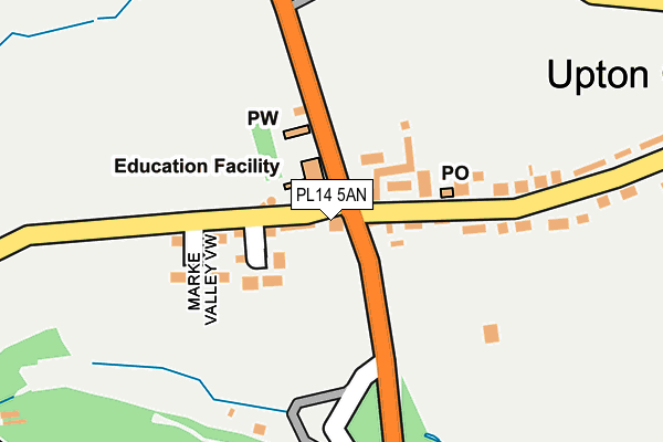 PL14 5AN map - OS OpenMap – Local (Ordnance Survey)