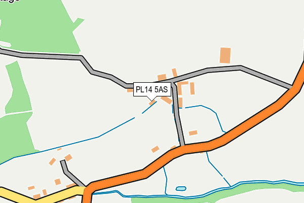 PL14 5AS map - OS OpenMap – Local (Ordnance Survey)
